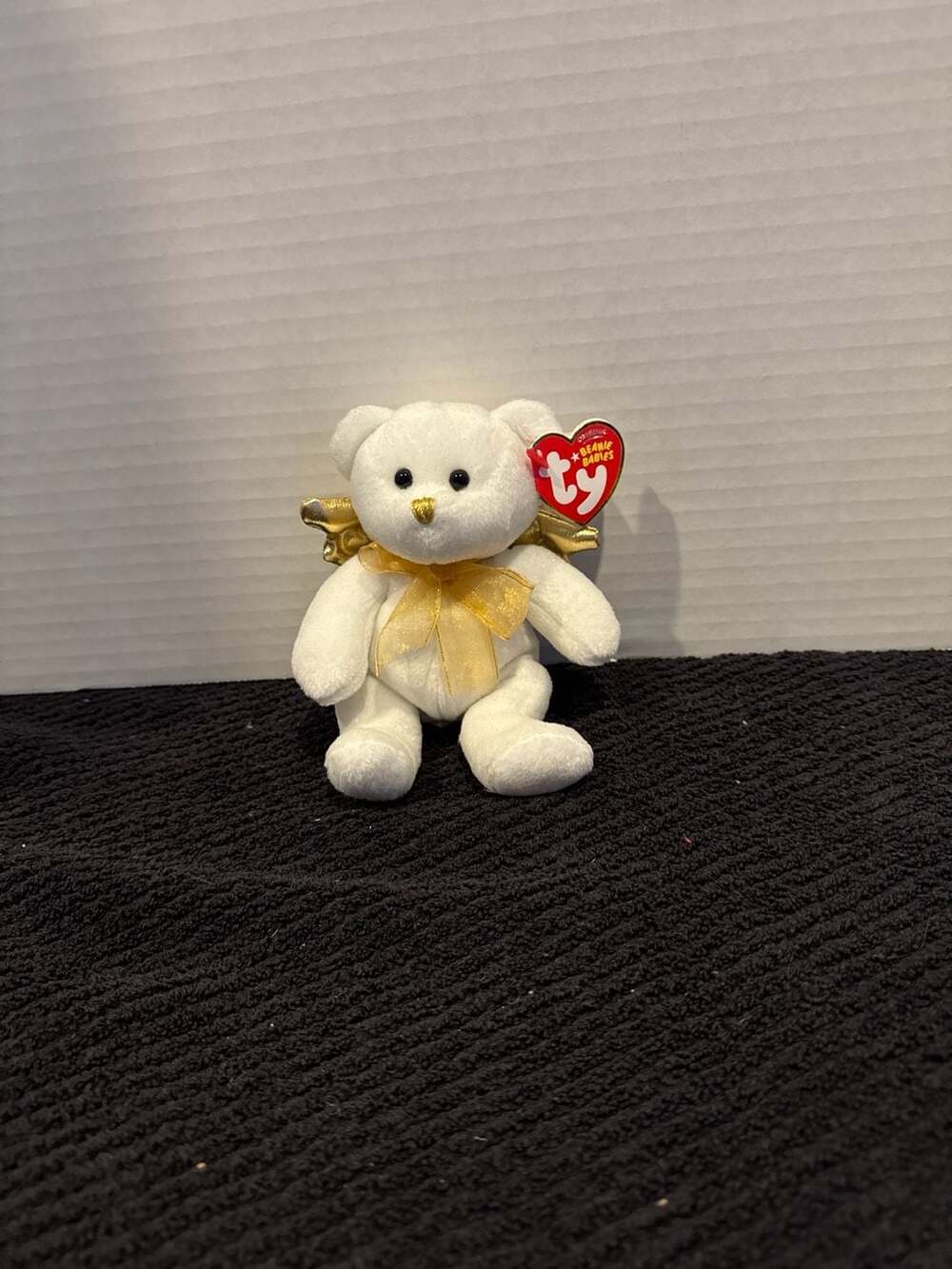 Ty Beanie Baby Halo II Angel Bear Plush with Gold Wings and Tag